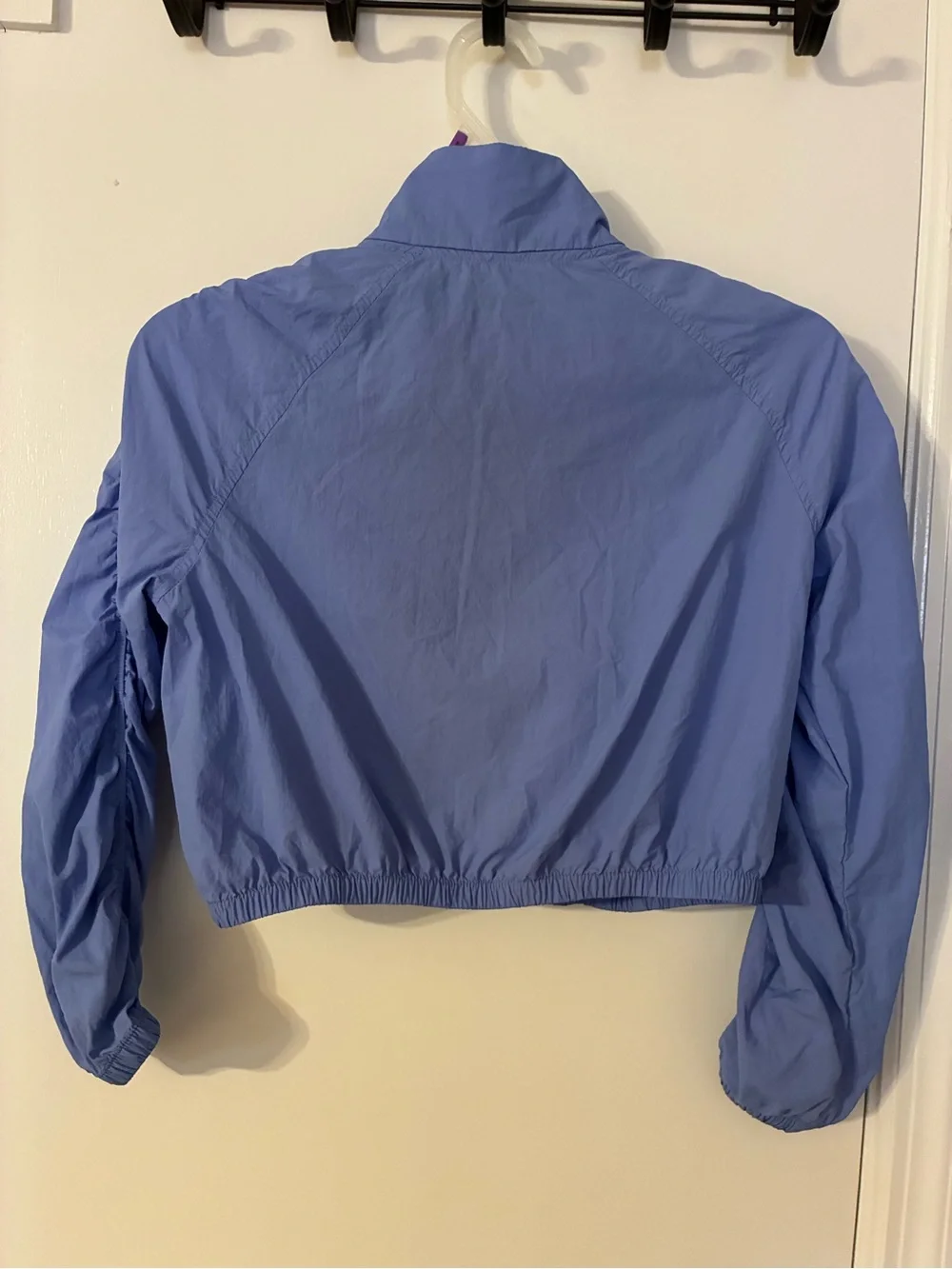 Periwinkle Blue Girl’s Cropped Windbreaker Jacket
